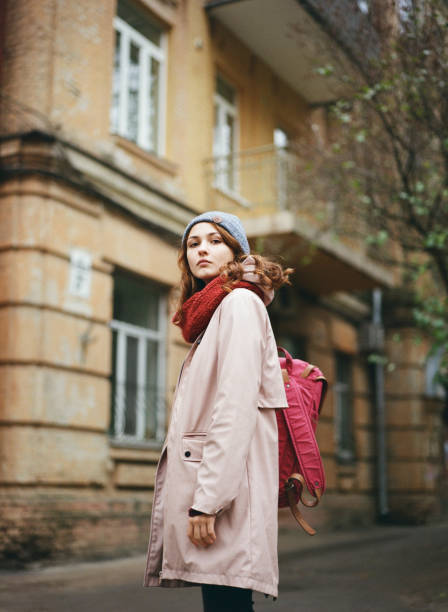 istock Woman walking in Kyiv in autumn 1159021337