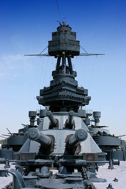 Crows Nest and big guns on Battleship Texas