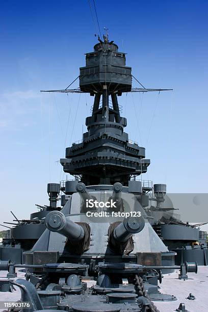 Crows Nest E Grande Armas Na Batalha Naval Texas - Fotografias de stock e mais imagens de Marinha Americana - Marinha Americana, Corpo de Fuzileiros da Marinha Americana, Arma de Fogo
