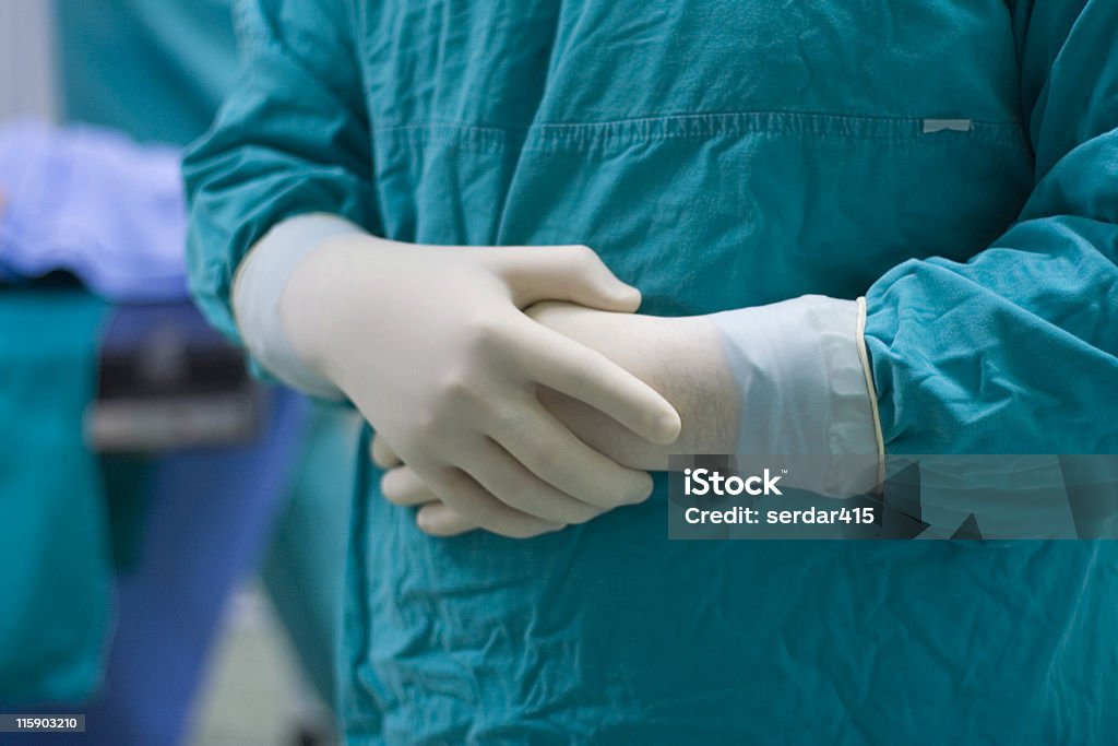 Surgeon Surgeon preparing operation Accidents and Disasters Stock Photo