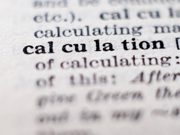istock Definition of word calculation 1159032306
