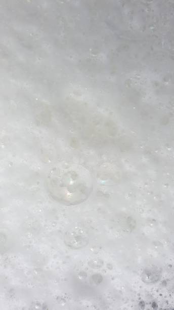 White background with close up of bubbles