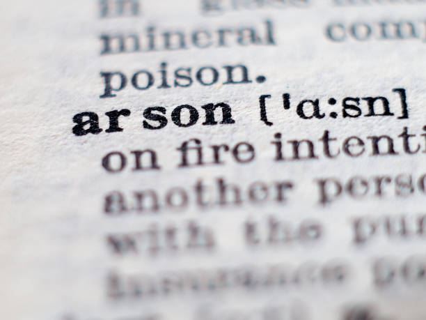 istock Definition of word arson 1159033554