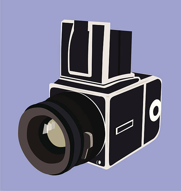 Medium Format Camera vector art illustration