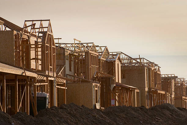 Houses Under Construction stock photo
