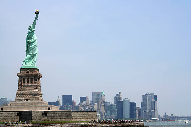 istock Statue of Liberty with copy space to right 115903536