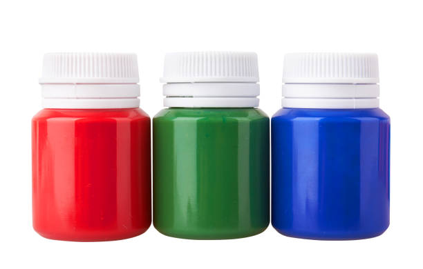 istock Color gouache jars and color acrylic paints 1159036701