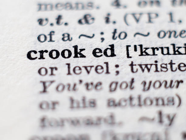 istock Definition of word crooked 1159036917