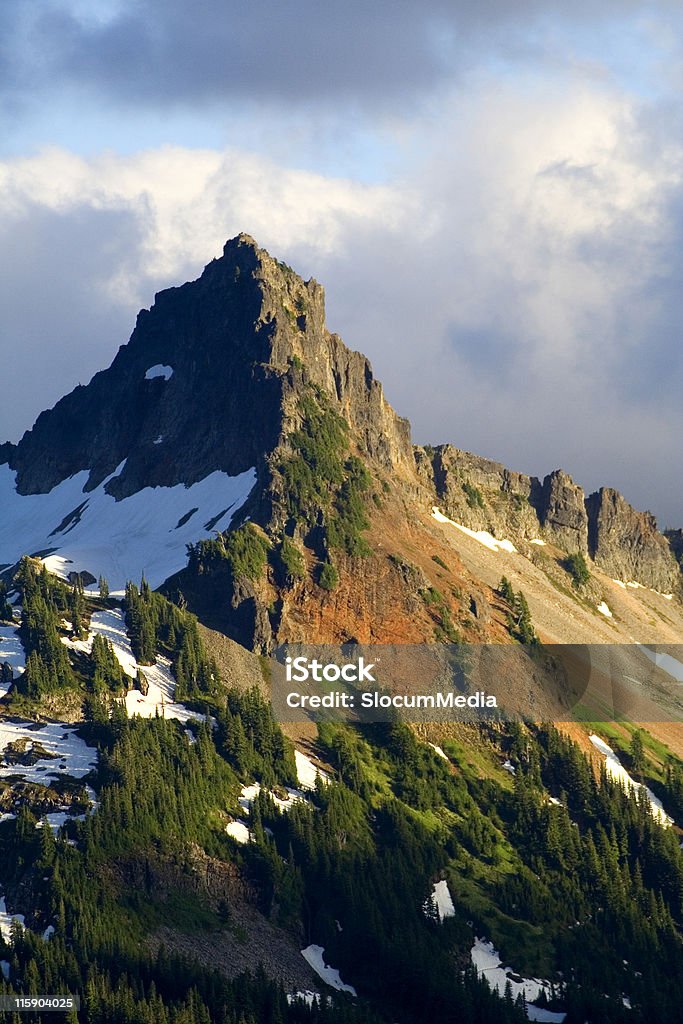 Majesty One of the sister peaks to Mt. Rainier, Mt. Rainier National Park, USA Acute Angle Stock Photo