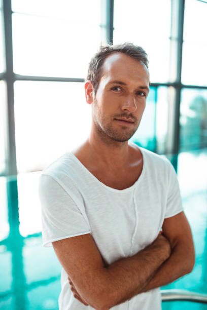 istock sensual man portrait at the spa 1159043127