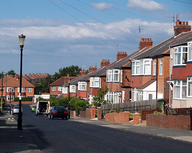 istock Semi detached Housing - Street Wide 115904548