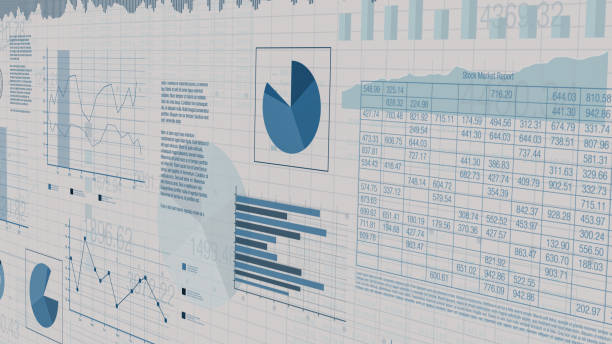 financial charts, stock market sheets with numbers and financial charts, concept of business, stock market (3d render) financial figures stock pictures, royalty-free photos & images