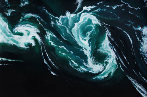 istock aerial view of ocean wave realistic painting on canvas 1159050305