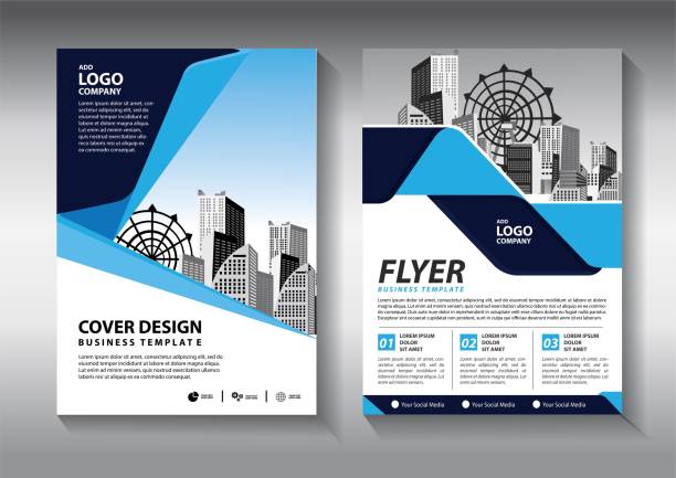 istock Brochure design, cover modern layout, annual report, poster, flyer in A4 with colorful triangles, geometric shapes for tech, science, market with light background 1159052331