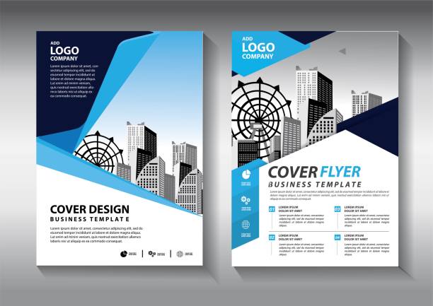 istock Brochure design, cover modern layout, annual report, poster, flyer in A4 with colorful triangles, geometric shapes for tech, science, market with light background 1159053234