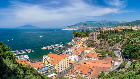 Landscape with Sorrento, amalfi coast, Italy