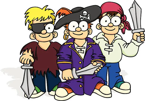 Vector illustration of Pirate Kids