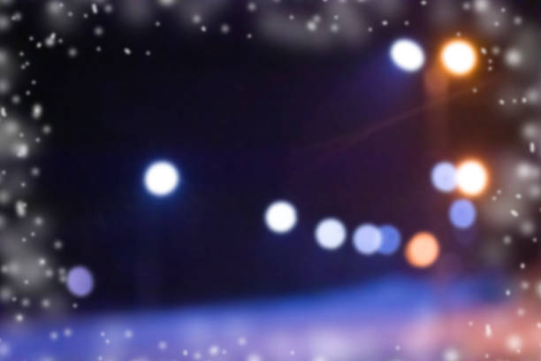 istock Background blur bokeh cityscape in winter 1159057574