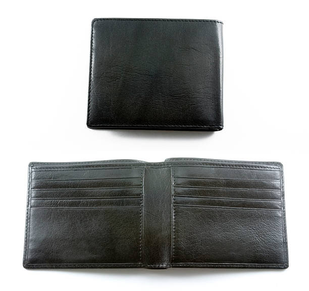 Wallet Two views of a bi-fold wallet bi fold doors stock pictures, royalty-free photos & images