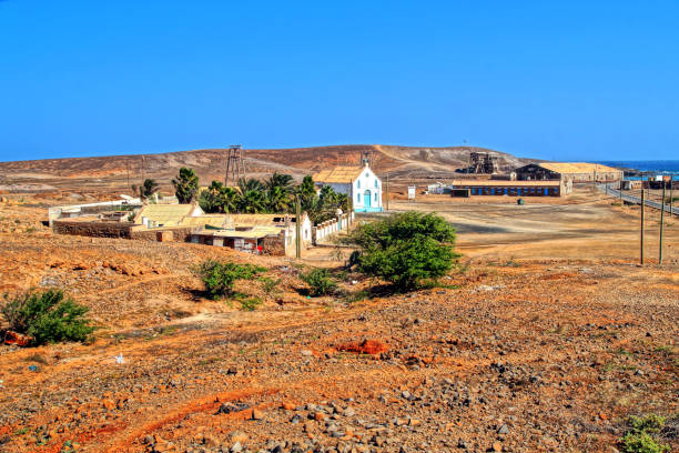 Stone of Lume on Sal Island, Cape Verde Pedra de Lume used to be an active commercial village back in the 18th and 19th centuries, thanks to the production of salt in evaporation ponds. The island was actually named after the product that once made the settlers rich.
Now that the salt production has declined, the village is mostly a typical visitor destination with historical value as an alternative to the sandy beaches. hull house stock pictures, royalty-free photos & images