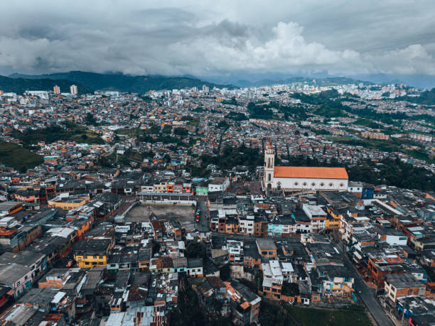 Aerial view Manizales, Caldas The city is the main centre for Columbian coffee 3381 stock pictures, royalty-free photos & images