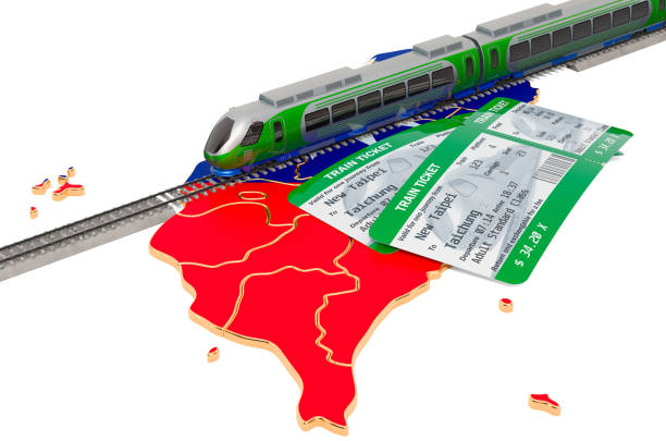 istock Train travel in Taiwan, concept. 3D rendering isolated on white background 1159067771