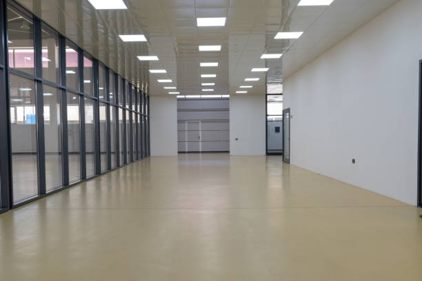 istock Empty warehouse office or commercial area, industrial background 1159072471