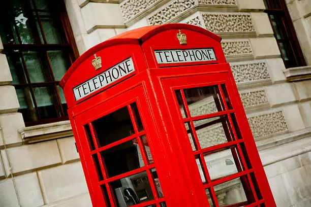 Red Telephone Box in London Street
