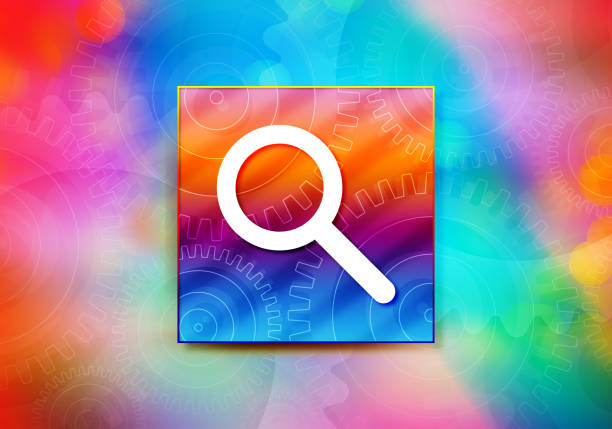 istock Magnifying glass icon abstract colorful background bokeh design illustration 1159073209