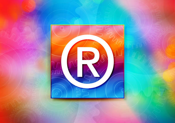 istock Registered symbol icon abstract colorful background bokeh design illustration 1159073220