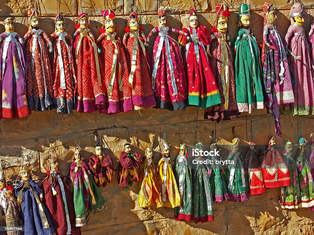 Tradizionale di peluche per la vendita di Jaisalmer, Rajasthan, India - Foto stock royalty-free di Maragià