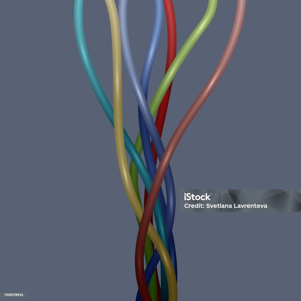 Background Wire Color Colored Wires Stock Illustration - Download Image Now - Cable ...
