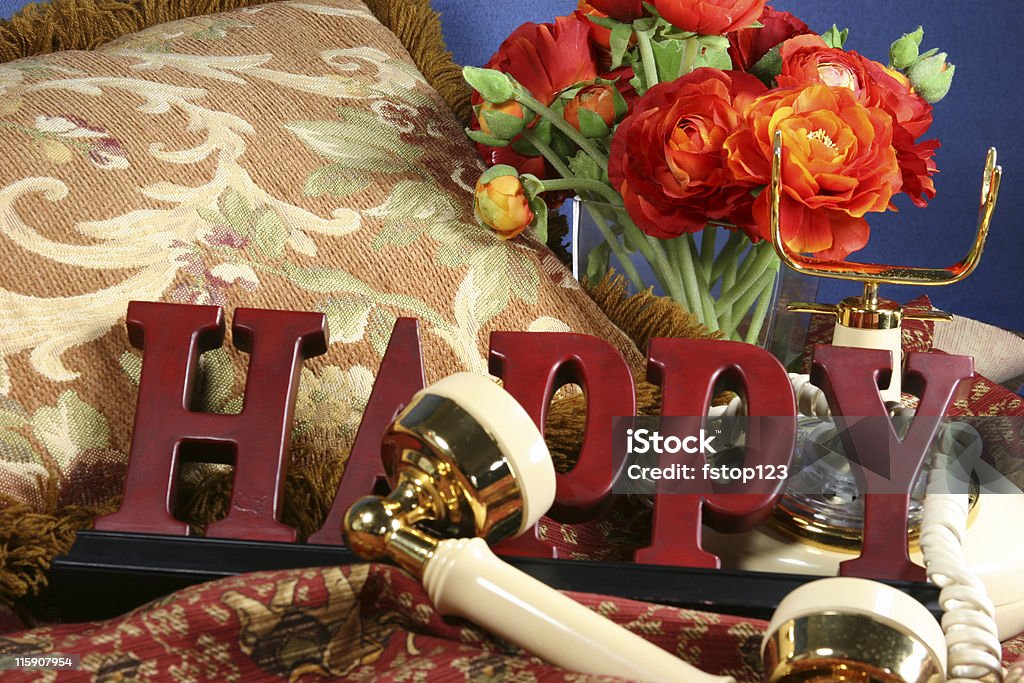Bouquet feliz - Royalty-free Almofada - Roupa de Cama Foto de stock