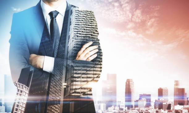 istock Businessman in city 1159080948