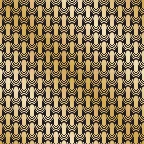 Art Deco seamless weave pattern background texture