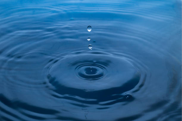 istock Drop of water. Blue water drop. Water splash close-up. 1159084498