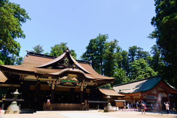 Katori Jingugu in Chiba Chiba,Japan ,july,15, 2017:Katori Jingugu in Chiba is a famous power spot in Japan shrine stock pictures, royalty-free photos & images