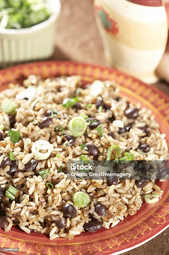 Arroz com Feijão Preto - Royalty-free Alimentação Saudável Foto de stock