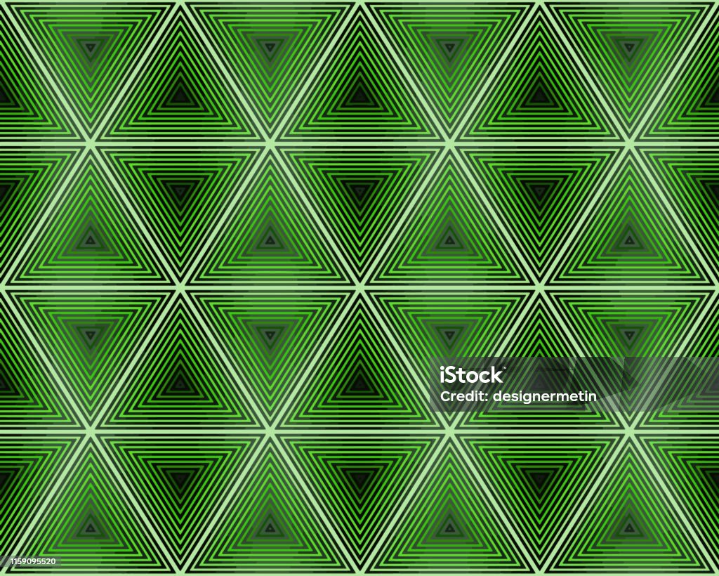 Green Pattern Back Seamless Geometric Vintage Pattern Green Background Vector Stock ...