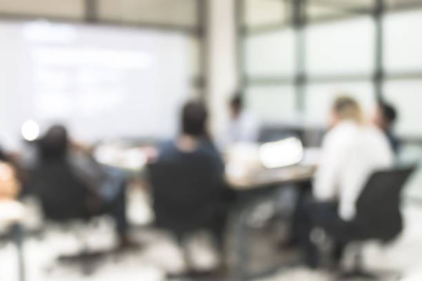 istock Blur office meeting background business people working group in discussion boardroom 1159100572