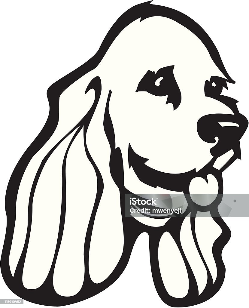 Stylizowane Szef Cocker Spaniel - Grafika wektorowa royalty-free (Cocker spaniel)