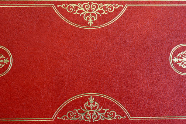 istock Book leather with gold design for background 115910469
