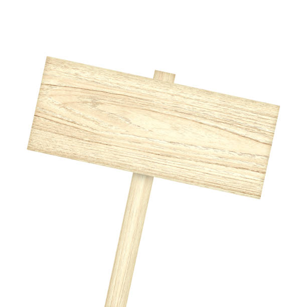 istock Wooden sign isolated on white 1159107264