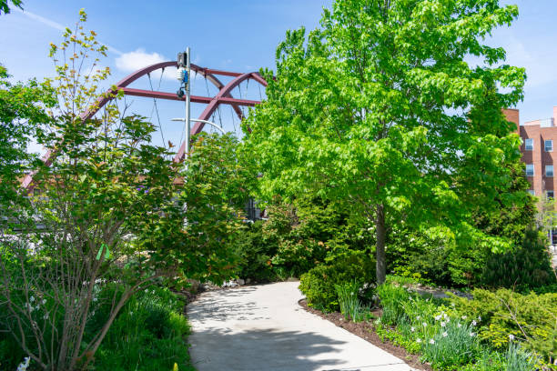Path at a Park on the 606 Trail in Wicker Park Chicago