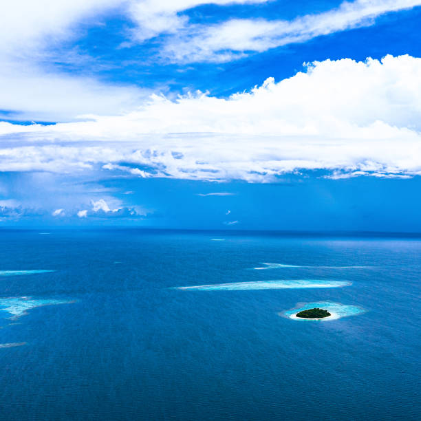 istock Indian Ocean from Plane Window, Maldives 1159110203