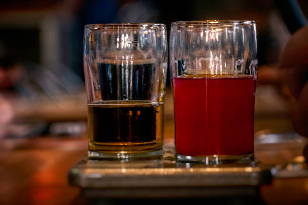 istock Glasses of beer on the table 1159110815