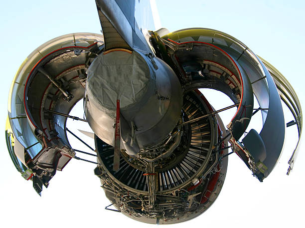 istock Close-up of a jet engine isolated on a white background 115911490