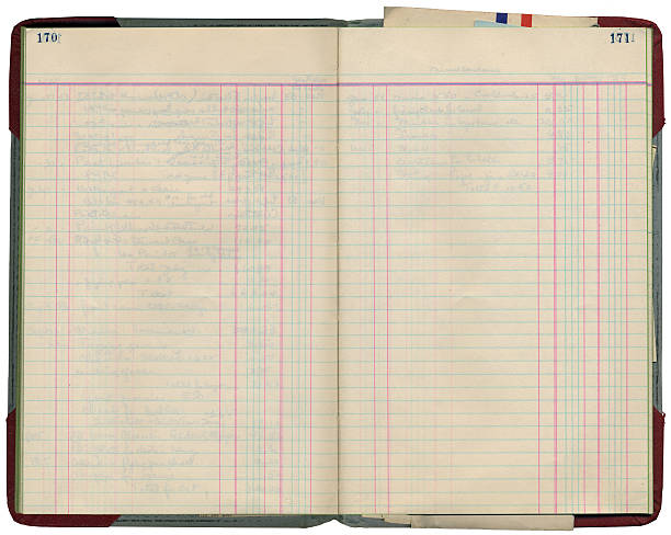 Antique Ledger stock photo