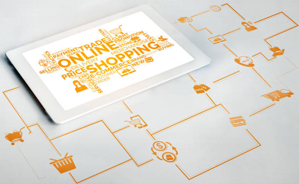 istock Shopping online and Internet money technology 1159121060