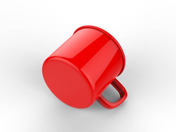 istock Blank enamel tin cup for branding or mock up. 3d render illustration. 1159123868
